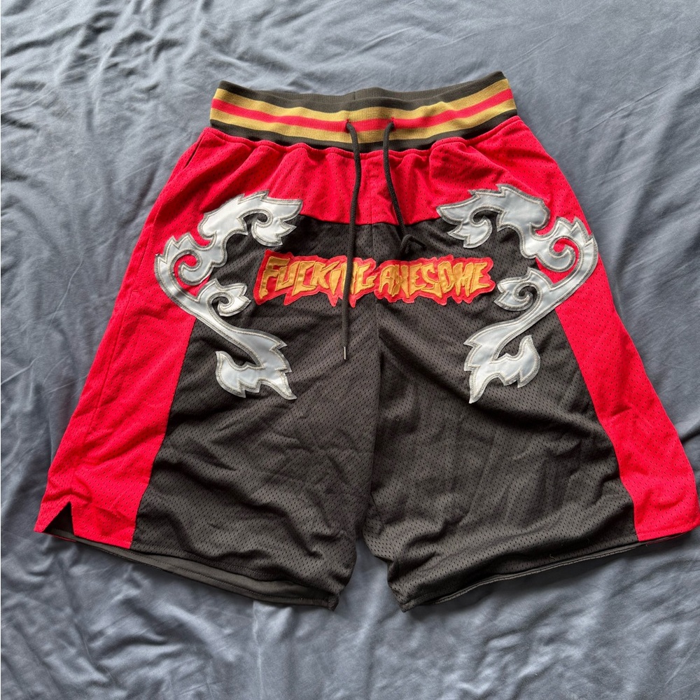 Fucking Awesome Red and Black Men's Shorts